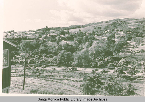 Grading Bienveneda Avenue (foreground) for Southdown Estates in Las Pulgas Canyon, Pacific Palisades, Calif