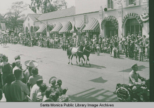 Fiesta Day Parade in Pacific Palisades in front of the Business Block