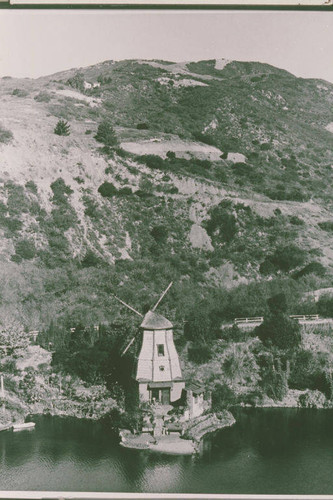 Windmill originally built for a movie set in 1947, later the location of the Self-Realization & Fellowship Church in Pacific Palisades