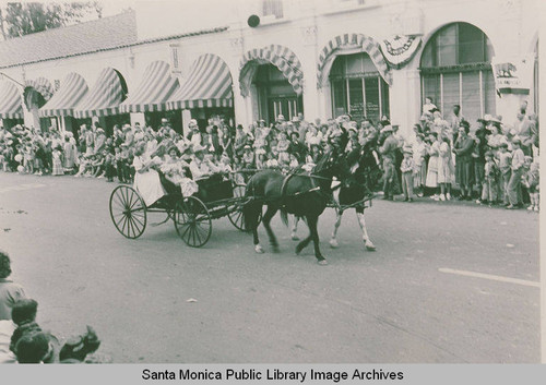 Fiesta Day Parade in Pacific Palisades in front of the Business Block