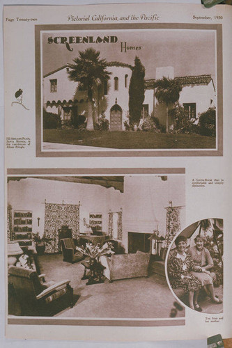 House on Adelaide Drive in Santa Monica appearing in an article for "Pictorial California Magazine."