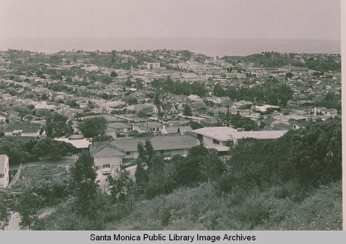 View of Pacific Palisades looking from Peace Hill toward the ocean