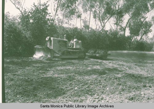 Grading of Rustic Canyon Park in Rustic Canyon, Calif