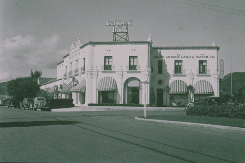 California Bank and the Santa Monica Land and Water Company in the Pacific Palisades Business Block