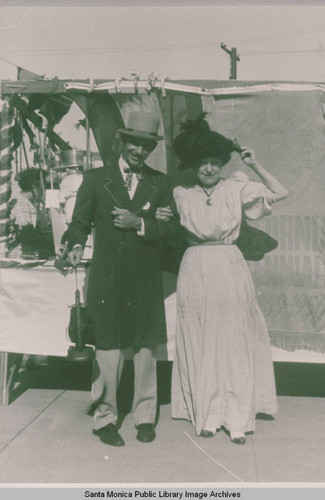 Couple in costume for Fiesta Day in Pacific Palisades