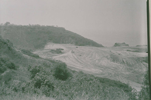 Site of the grading for Pacific Palisades High School in Temescal Canyon, Calif