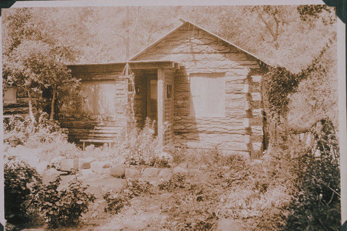 Log cabin style casita in Temescal Canyon, Calif