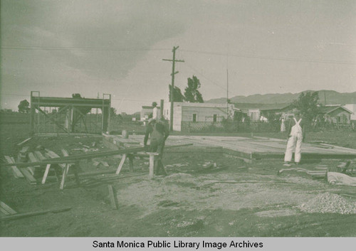 Construction site in Pacific Palisades, Calif