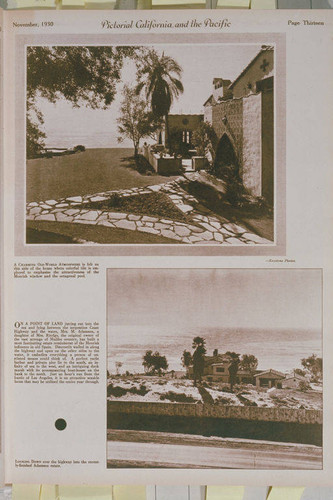 Adamson House in Malibu appearing in an article for "Pictorial California Magazine."