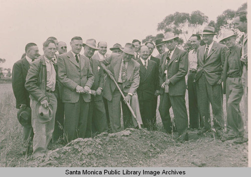 Groundbreaking ceremonies for the Bay Theatre at La Cruz and Sunset in Pacific Palisades