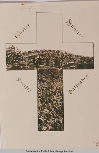 A brochure advertising the Easter Sunrise Services, Pacific Palisades, Calif