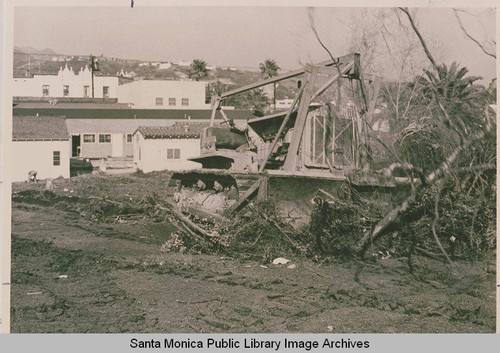 Clearing for a new playing field at Palisades Elementary School on Via de la Paz