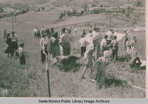 Kite flying contest, Pacific Palisades, Calif