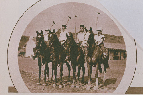 Polo at the Riviera Country Club in Pacific Palisades appearing in an article for "Pictorial California Magazine."