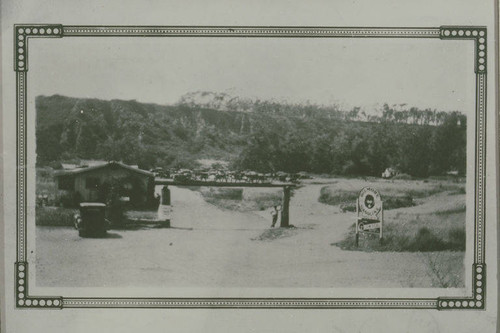 Entrance to Marquez Campground in Santa Monica Canyon