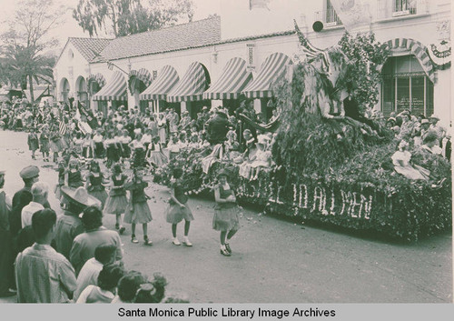 Fiesta Day Parade in Pacific Palisades in front of the Business Block