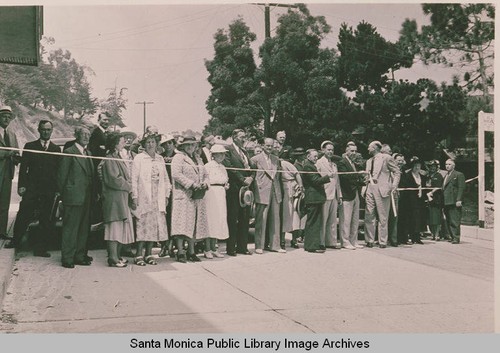 Ribbon cutting ceremony celebrating the reopening of Chautauqua Blvd. after its enlargement