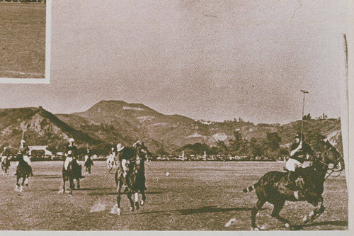 Polo at Uplifters Ranch in Rustic Canyon appearing in an article for "Pictorial California Magazine."