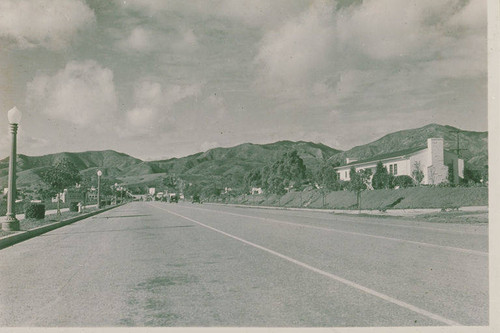 Looking north on Sunset Blvd. in Pacific Palisades, Calif