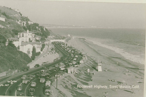 Traffic on "Roosevelt Highway" traveling south to Santa Monica from Castellammare