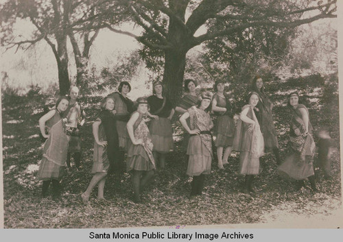 Indian maidens in the Spirit of California Pageant, one of the youth activities at Institute Camp