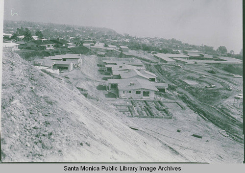 Construction of the Lachman Subdivision, Pacific Palisades, Calif