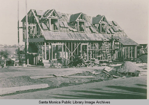 House under construction in Pacific Palisades