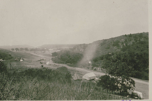 Looking down Temescal Canyon toward the Administration Center