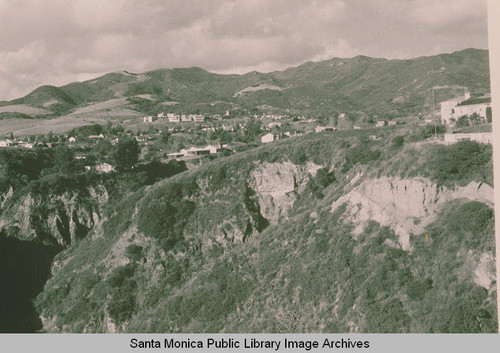 View of Las Pulgas Canyon, Calif. looking northwest