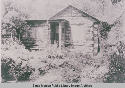 Log cabin style casita in Temescal Canyon, Calif