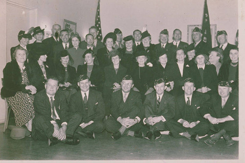 Veterans gathered at the American Legion for a portrait, Pacific Palisades, Calif