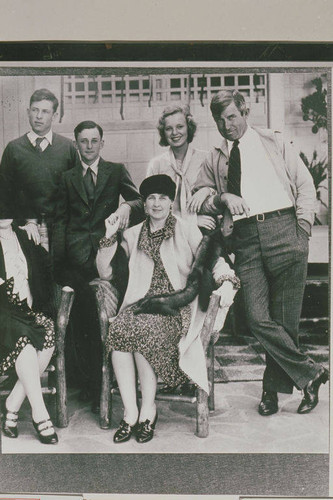 Will Rogers family and the Fred Stone family at Rogers Rustic Canyon ranch house