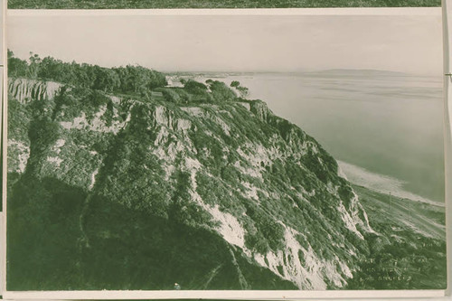 Looking south along the coast from Potrero Canyon, Calif