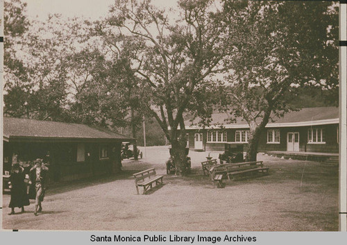 Lodge and dining hall at the Institute Camp in Temescal Canyon, Calif