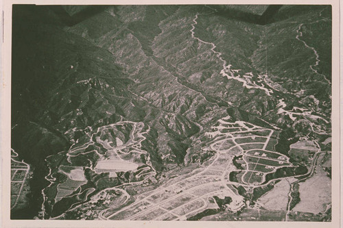 Aerial of Rustic Canyon and the surrounding area