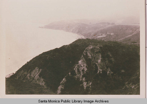 Aerial view of Temescal Canyon in Pacific Palisades, Calif