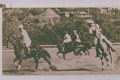 Polo at the Uplifters Club in Rustic Canyon appearing in an article for "Pictorial California Magazine."