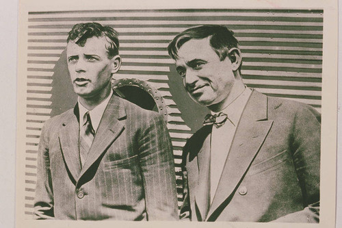Portrait of Will Rogers with Charles Lindbergh