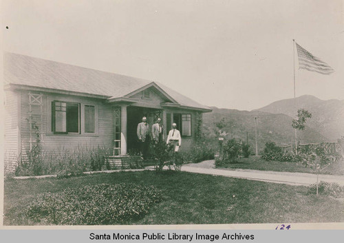 "Bishop's Cottage," sales office for Pacific Palisades properties