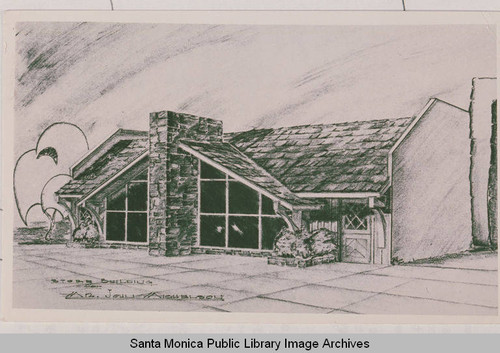 Artist rendering of a commercial building to be built on Via de La Paz, Pacific Palisades, Calif