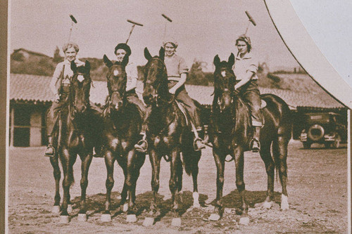 Polo in the Pacific Palisades appearing in an article for "Pictorial California Magazine."