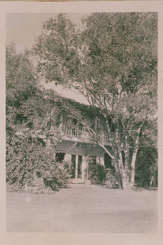 Main house and fenced grounds at Will Rogers Ranch in Rustic Canyon, Calif