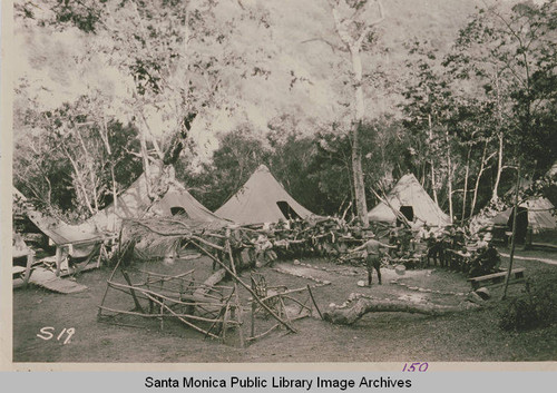 Boy Scouts at Institute Camp in Temescal Canyon