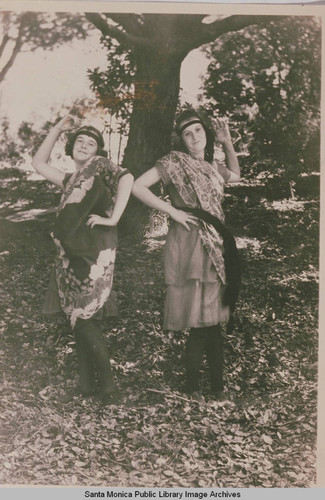 Indian maidens in the Spirit of California Pageant, one of the youth activities at Institute Camp