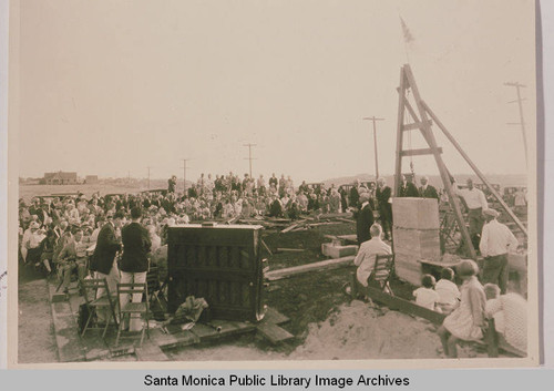 Laying of the Cornerstone for the Pacific Palisades Methodist Church