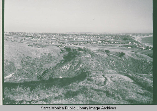 View of Santa Ynez Canyon looking toward Santa Monica Bay