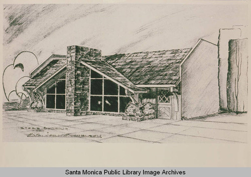 Artist rendering of a commercial building to be built on Via de La Paz, Pacific Palisades, Calif