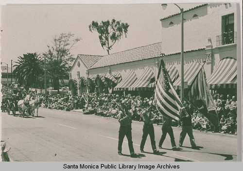 Fiesta Day Parade in Pacific Palisades in front of the Business Block