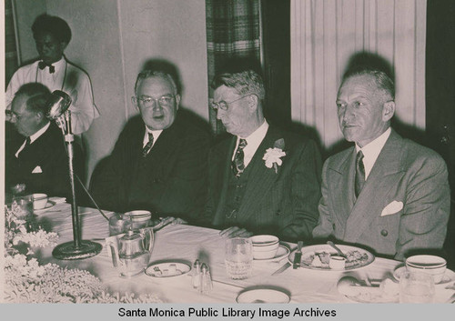 Unidentified group of men at a Palisades dinner