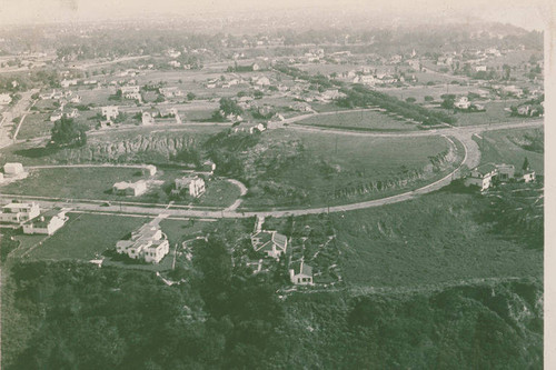 Aerial view of Pacific Palisades, Calif